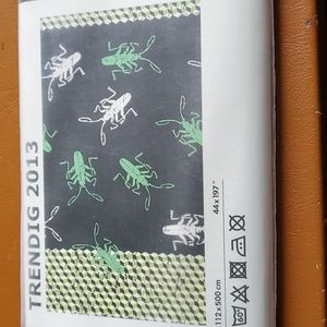 TWO :    IKEA CRICKET BUGS FABRIC 44" × 197"  KIDS LOVE BUGS!